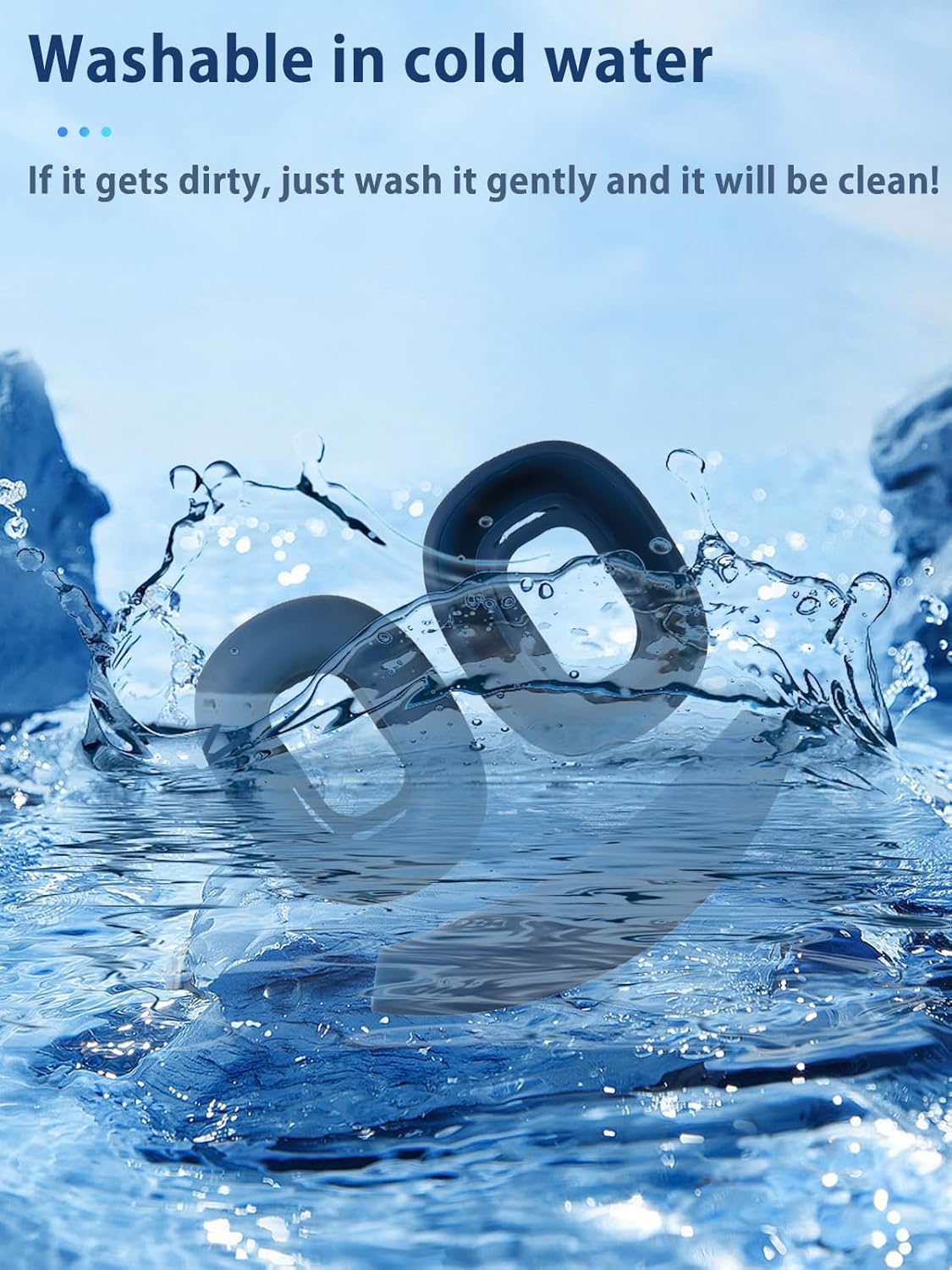 [2Sets] for Nothing Headphone (1) Case Cover,NOUKAJU Silicone Protective Cover,Headphones Accessories,Silicone Ear Pads & Headband,Case for Nothing Headphone 1(Blue) - Image 6