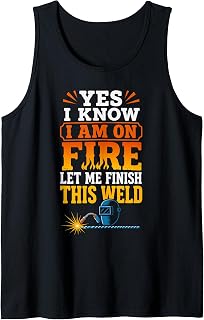 Welder Humor Welding Helmet Trade Worker Weld Tank Top