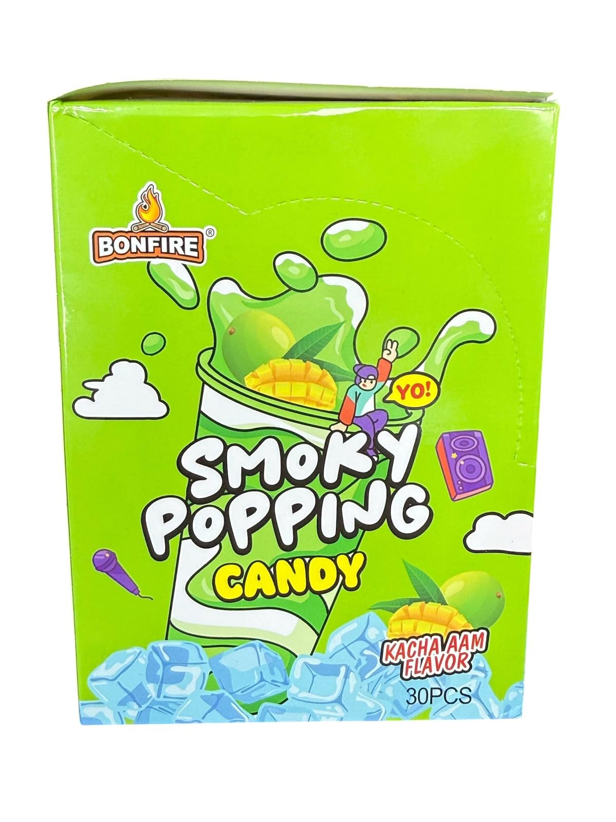 SMOKE POPPING Popping Candy, Kachaa Aam Flavor Box, 30 Pieces-image-39