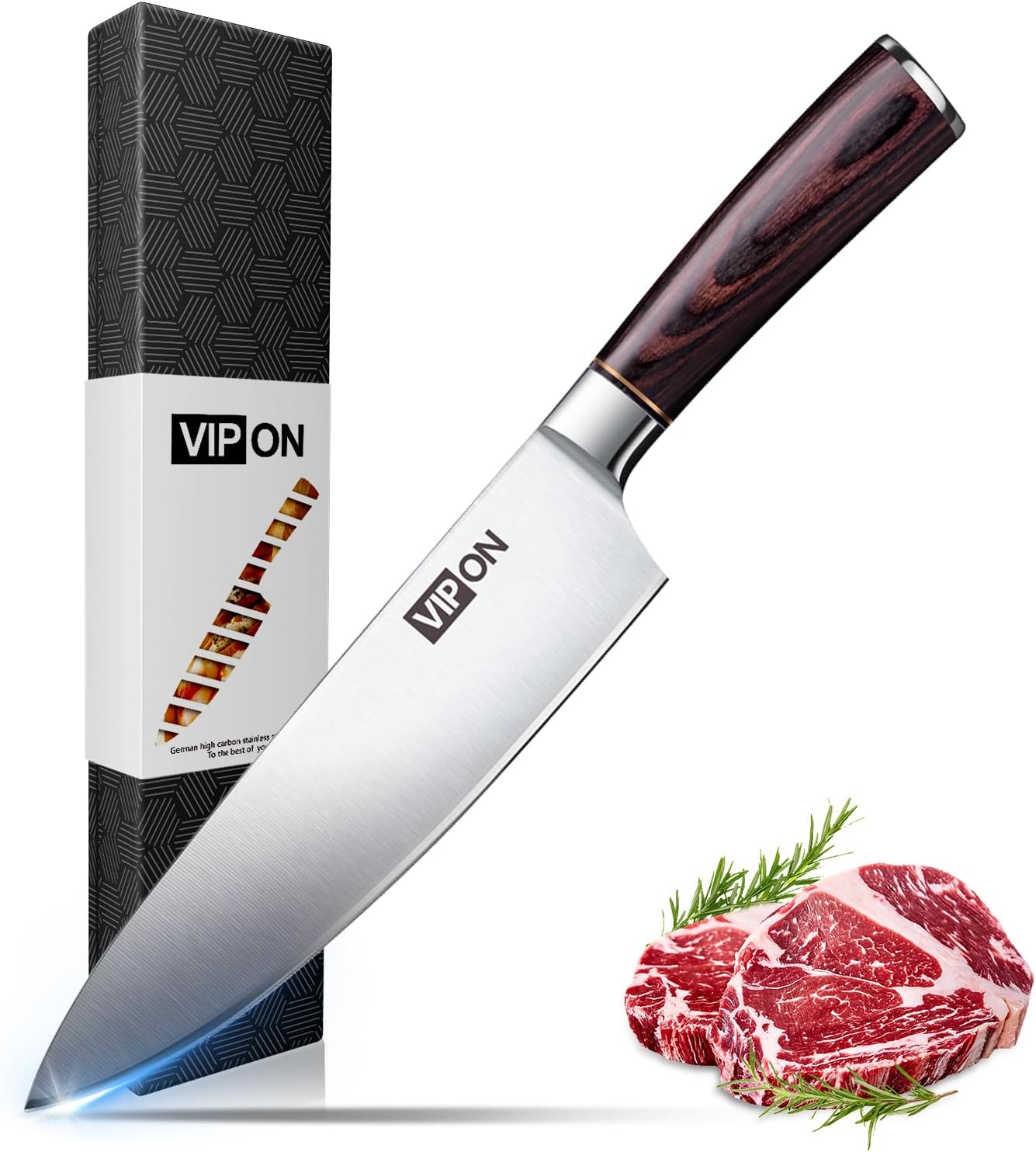 Chef Knife 8 inches Japanese Stainless Steel Gyutou Knife Professional Kitchen Knife with Ergonomic Handle