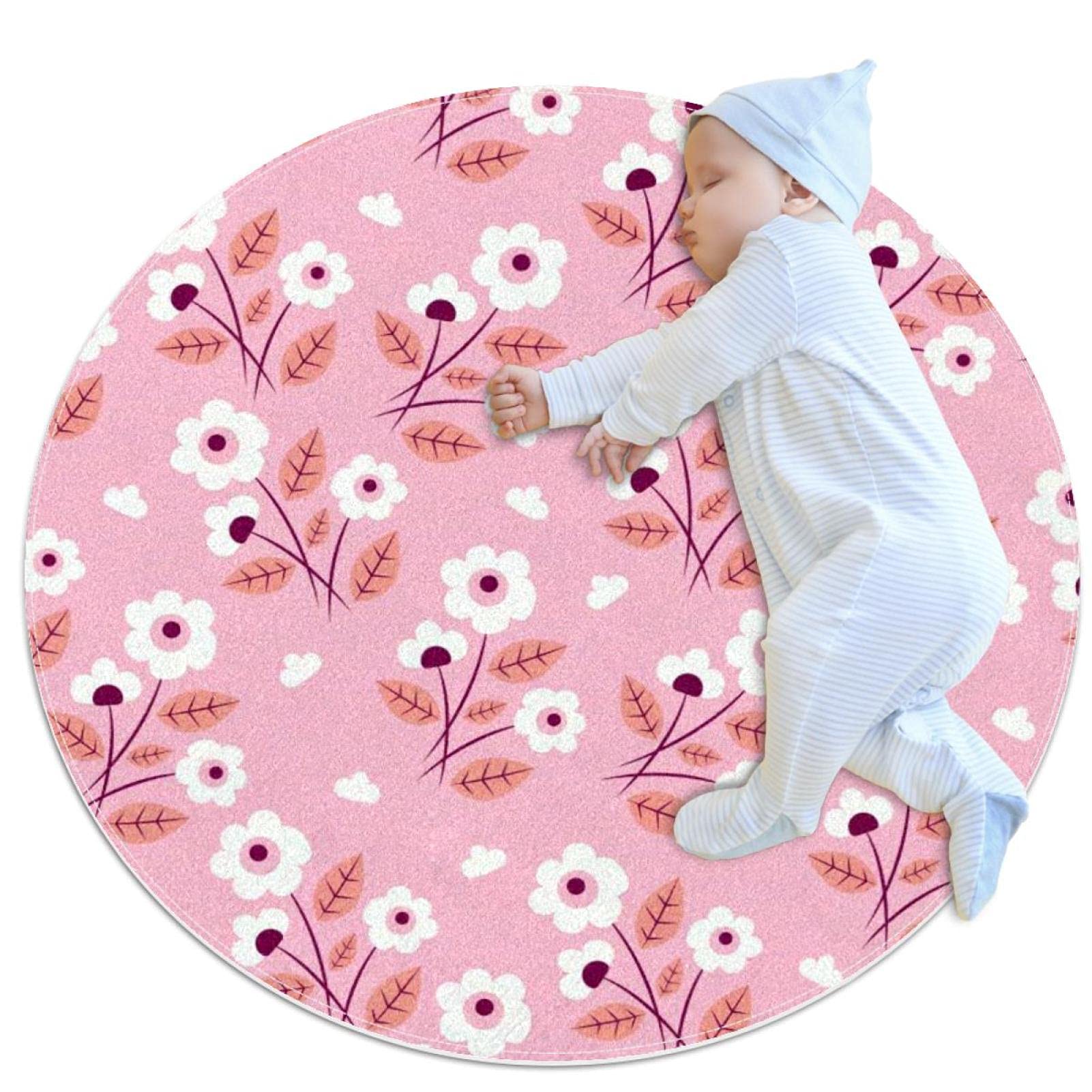 Tapis de jeu pour enfants aux motifs fleurs pour des moments d'éveil plein de tendresse