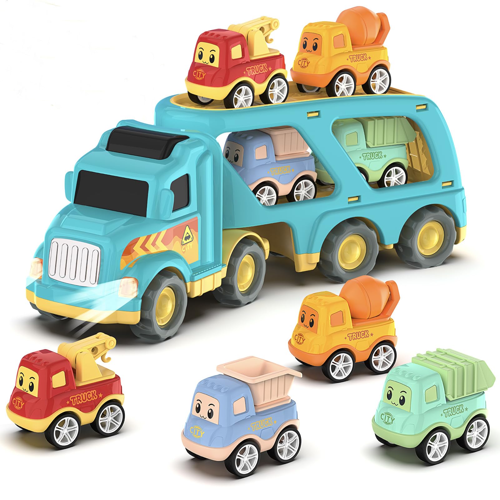 Veslier 5-in-1 Construction Truck Set