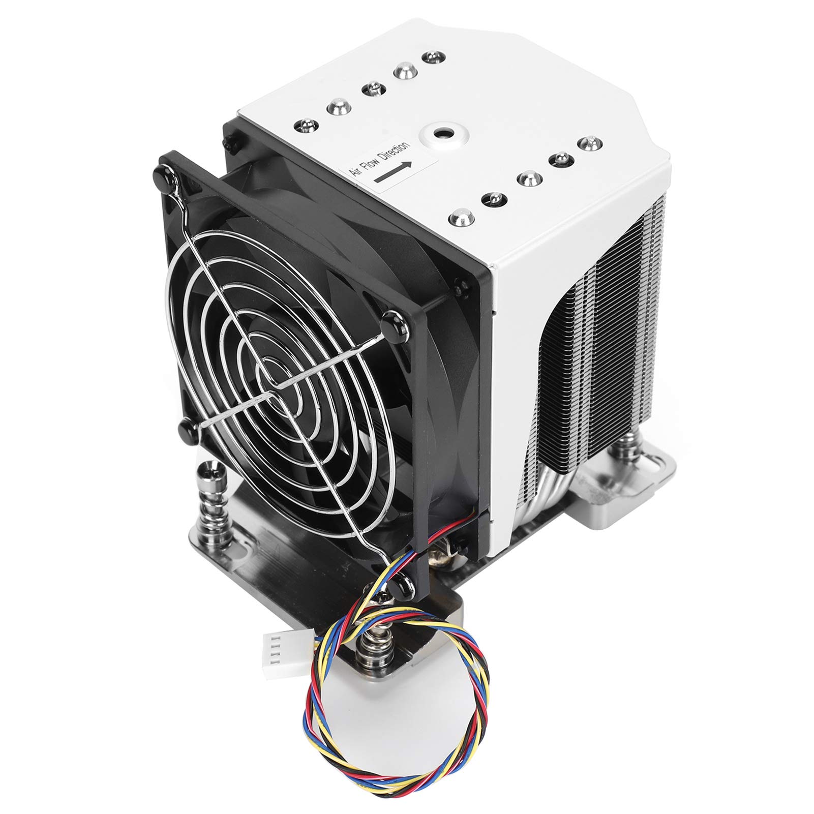 EPYC 7000 CPU-Kühler für H11 4U Server, 3800 U/min Sockel SP3 Kühlkörper, Extrem Leiser 38 DBA Lüfter, 180 W TDP Thermische Effizienz für Dual-Motherboard-Workstation