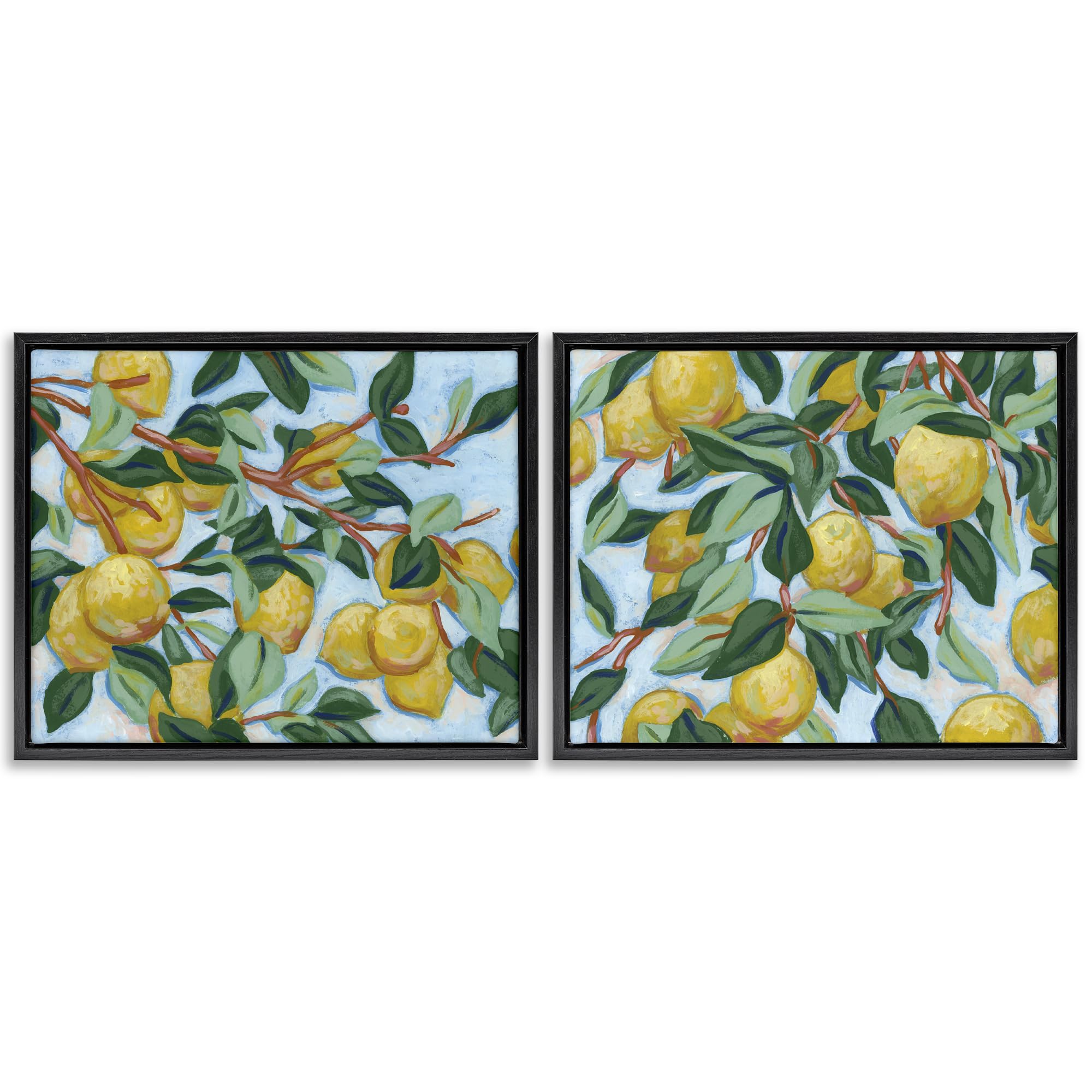 Stupell Industries Sunshine Lemon Tree 'Sunshine Lemon Tree'| 2Pc Floating Frame Art Set 2