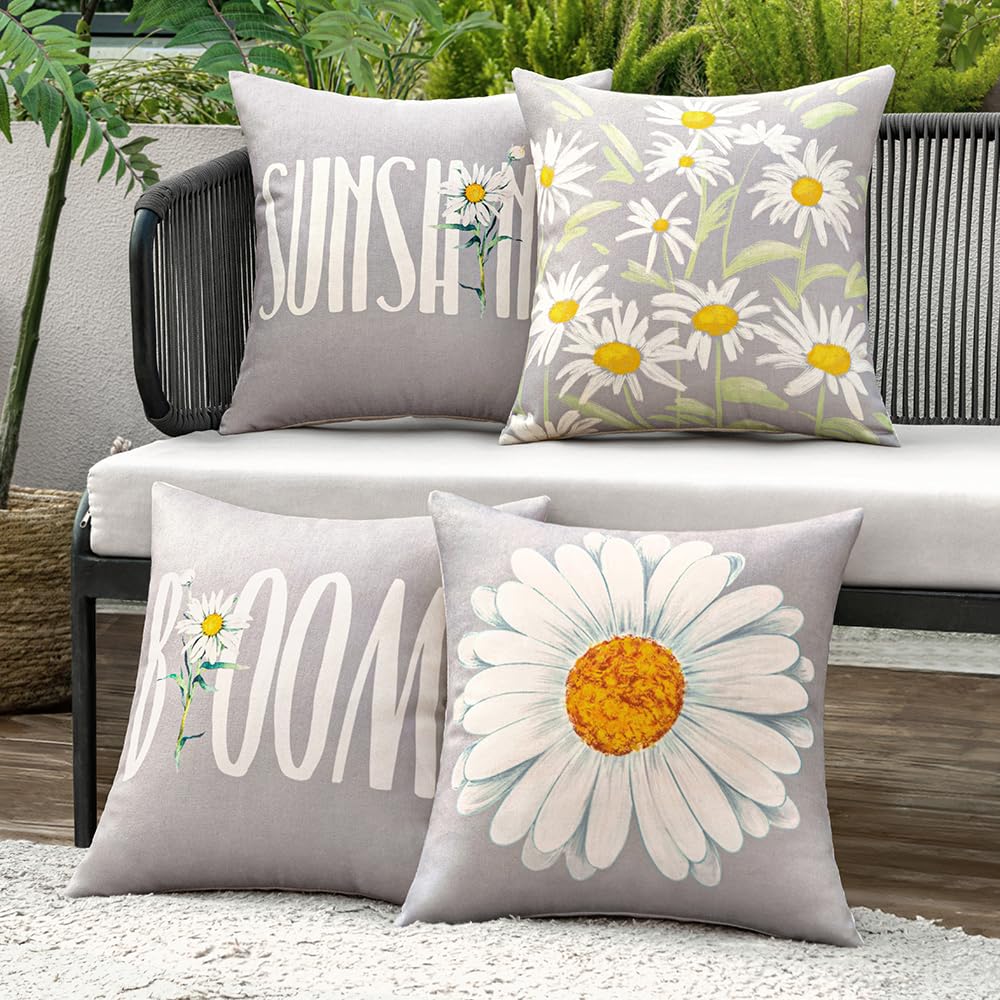 MIULEE Fluweelzachte kussenslopen, set van 4, 50 x 50 cm, voor bank, decoratief, woonkamer, bed, stoel, zacht, met verborgen ritssluiting, oranje-geel