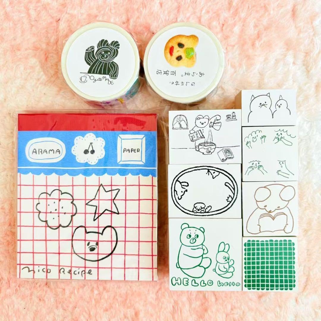 ニコレシピ　スタンプ6点 ⁵ Nico-Recipe ニコレシピ スタンプ 新作 手紙社 6点セット - メルカリ