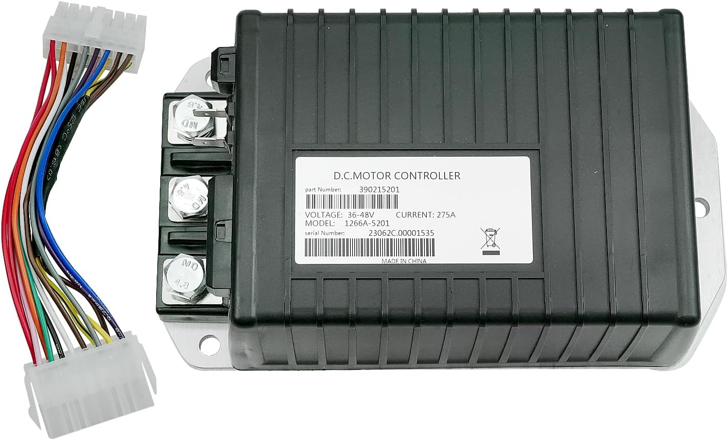 1266A-5201 with Harness 36-48V 275A Controller Replacement for 1510A-5251 1510A-5250 1510-5201 1510-5251 Compatible with Curtis DC Motor Controller Club Car Golf Carts