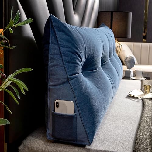 Miniatura 10 de Almohada triangular de cuña para cabecero, cojín de tamaño Queen, almohada de lectura para reposo prolongado, respaldo para sofá cama, litera,