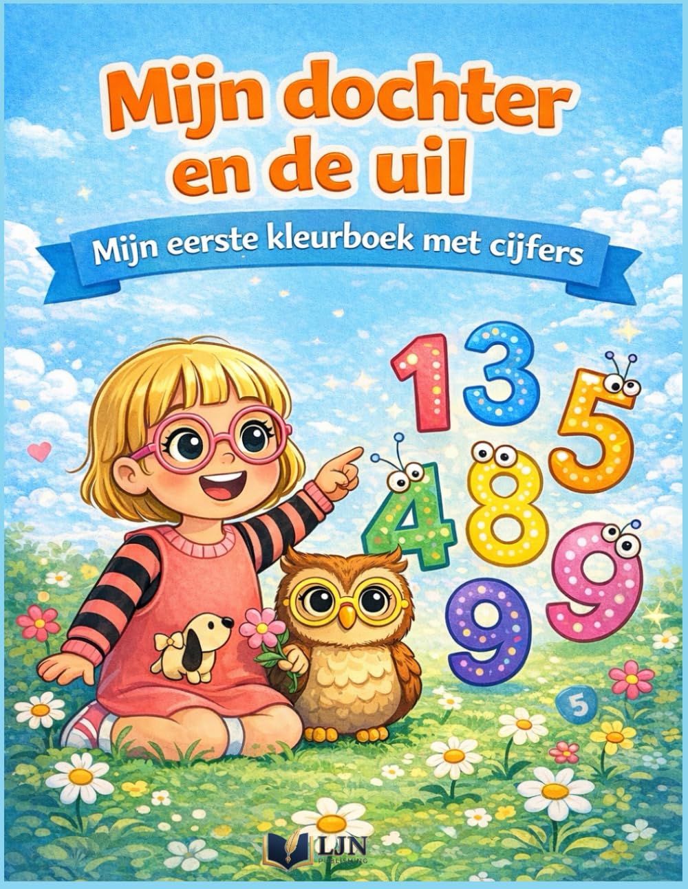 Mijn dochter en de uil - Mijn eerste boek over cijfers: Kleur- en spelboek voor kinderen van 2 tot 5 jaar