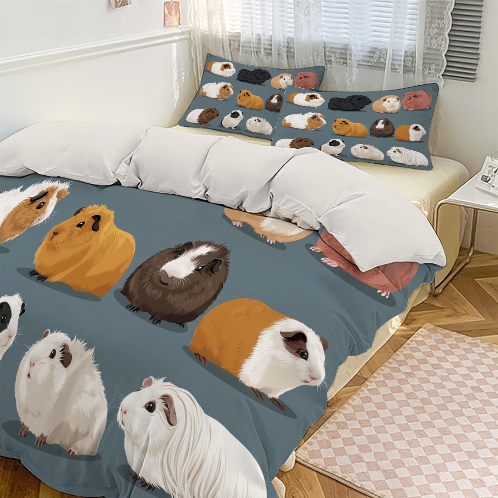 Housse de couette 140x200 cochon d'Inde, l'idée cadeau idéale pour un anniversaire d'enfant
