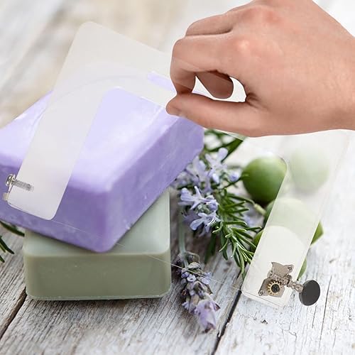 Miniatura 6 de EXCEART Cortador de jabón acrílico, cortador de jabón de empuje, cortador de jabón de alambre para hacer jabón, molde de jabón hecho a mano