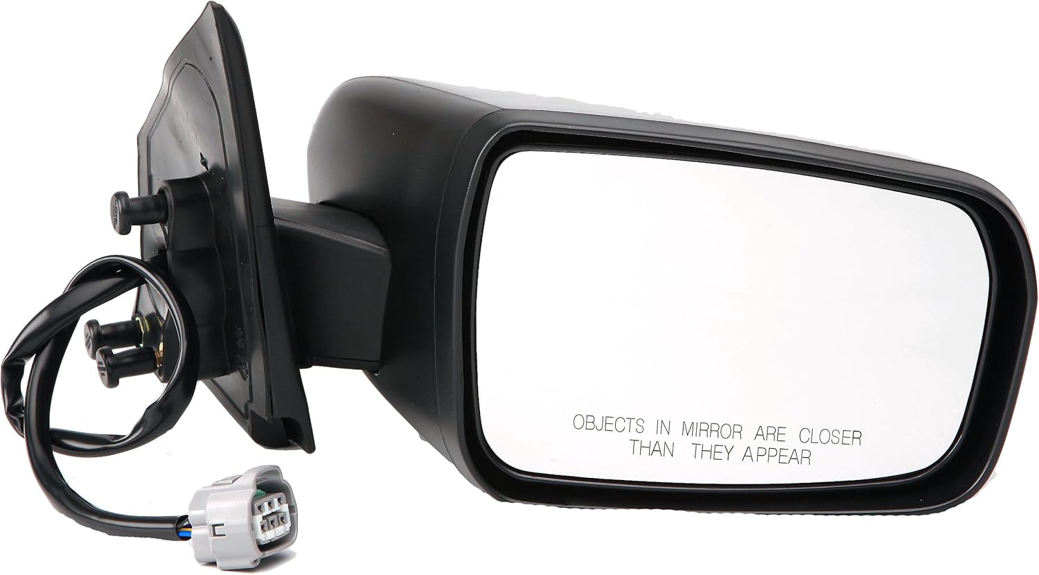 Dorman 955-1791 Passenger Side Power Door Mirror - Folding Compatible with Select Mitsubishi Models, Black