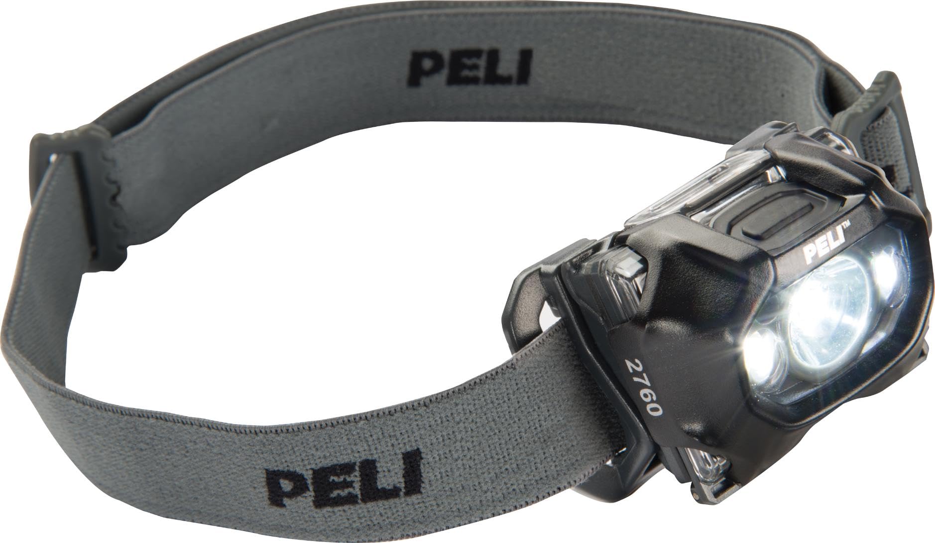 PELI 2760: Nachtsichttaugliche Mehrstrahl-Premium-LED-Stirnlampe, Hohe Qualität für Industrie, Höhlenforschung, Profi Angeln, Speläologen, IPX4 wasserfest, 289 Lumen, Farbe: schwarz