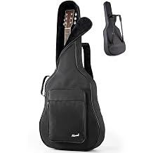 Havendi  41 Inch Acoustic Guitar Bag for 39-42 Inch Guitars - Padded Gig Bag Case with 8mm Thick Padding - Water Resistant Oxford 600D with Backpack Straps and Large Pockets - German Design