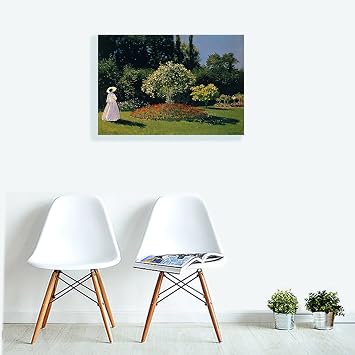 ELITEART-Jeanne Marguerite Lecadre in the garden By Claude Monet Giclee Art Canvas prints Size:20x16