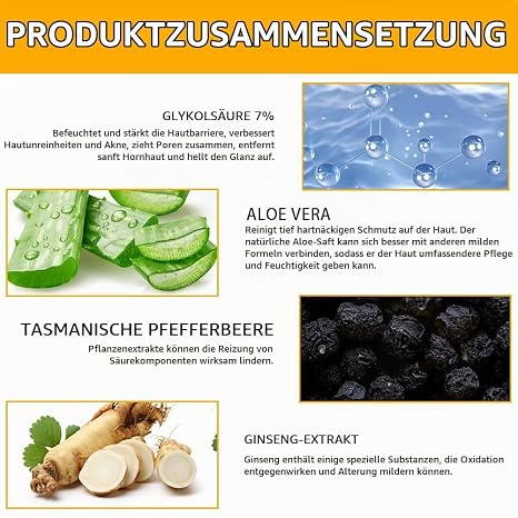 ACWOO Glycolic Acid 7% Toning Solution Refines Pores Face Scrub Acne Rejuvenates Your Skin