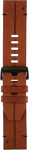 Vista 15 de Garmin Correa de reloj Quickfit Amp Amarillo Silicona,Cuero negro,Silicona negra,gris carbón,Banda de titanio DLC gris carbón,castaño cuero,Silicona