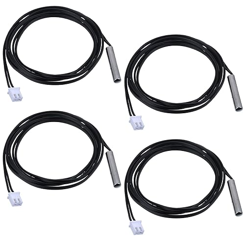 4 unids 10K sensor de temperatura sonda acero inoxidable 1 M NTC termistor temperatura 10K 3950 termistores impermeables transmisor de temperatura