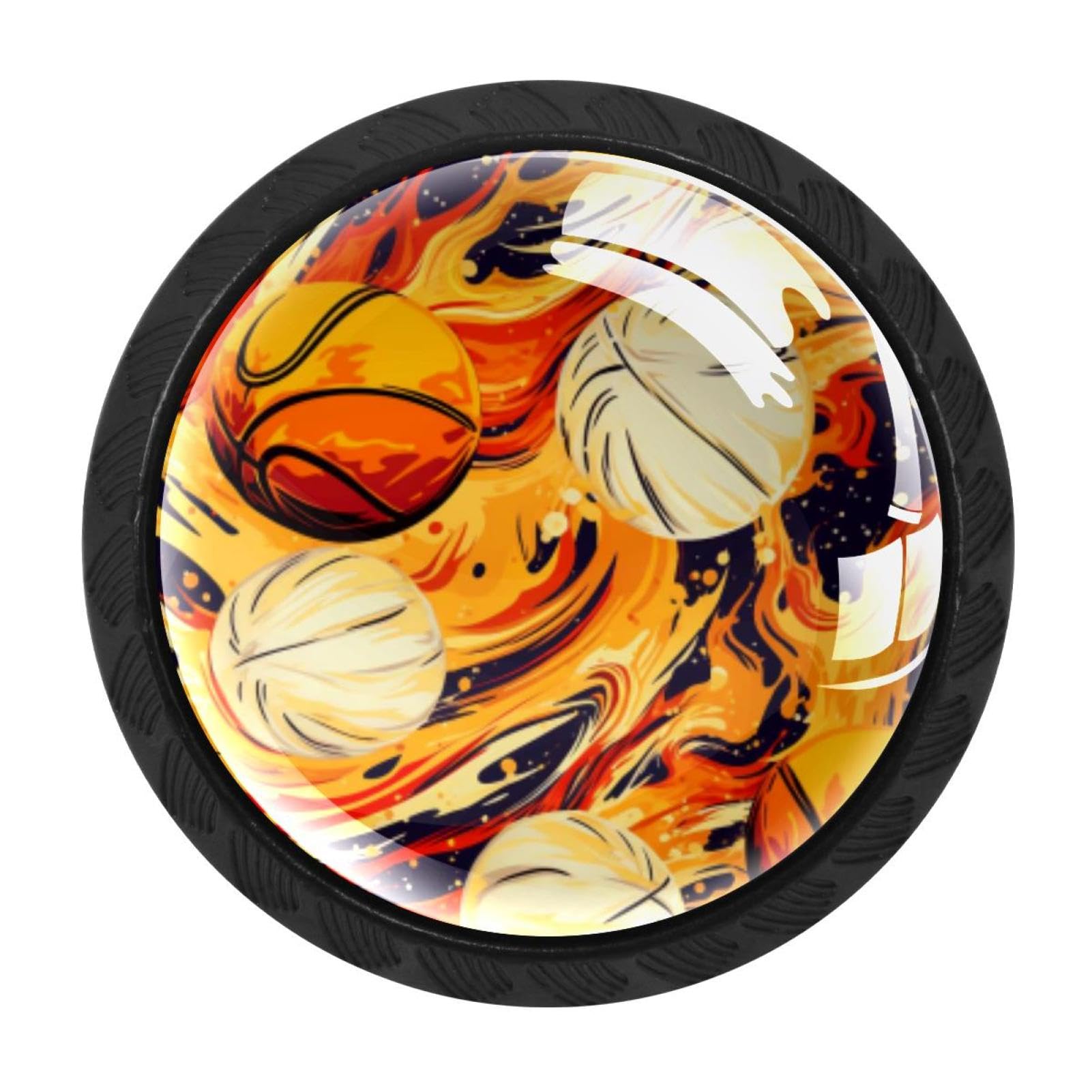 Chenzzzz Multicolored 19 4 Pack Basketball Drawer Knob Cabinet Hardware