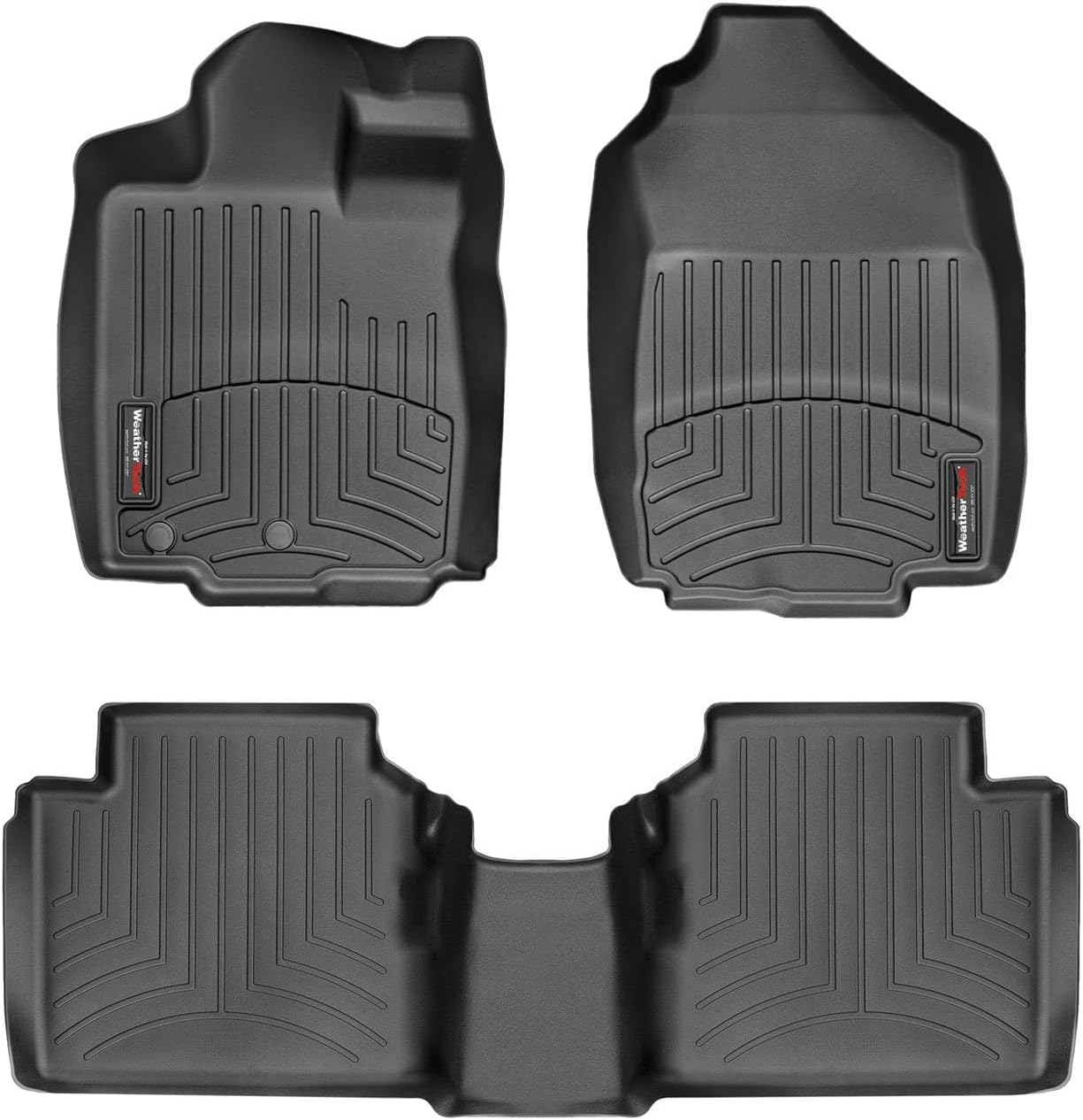 WeatherTech Custom Fit FloorLiners for Ford Fusion, MKZ, Fusion - 1st & 2nd Row (442991-441083), Black