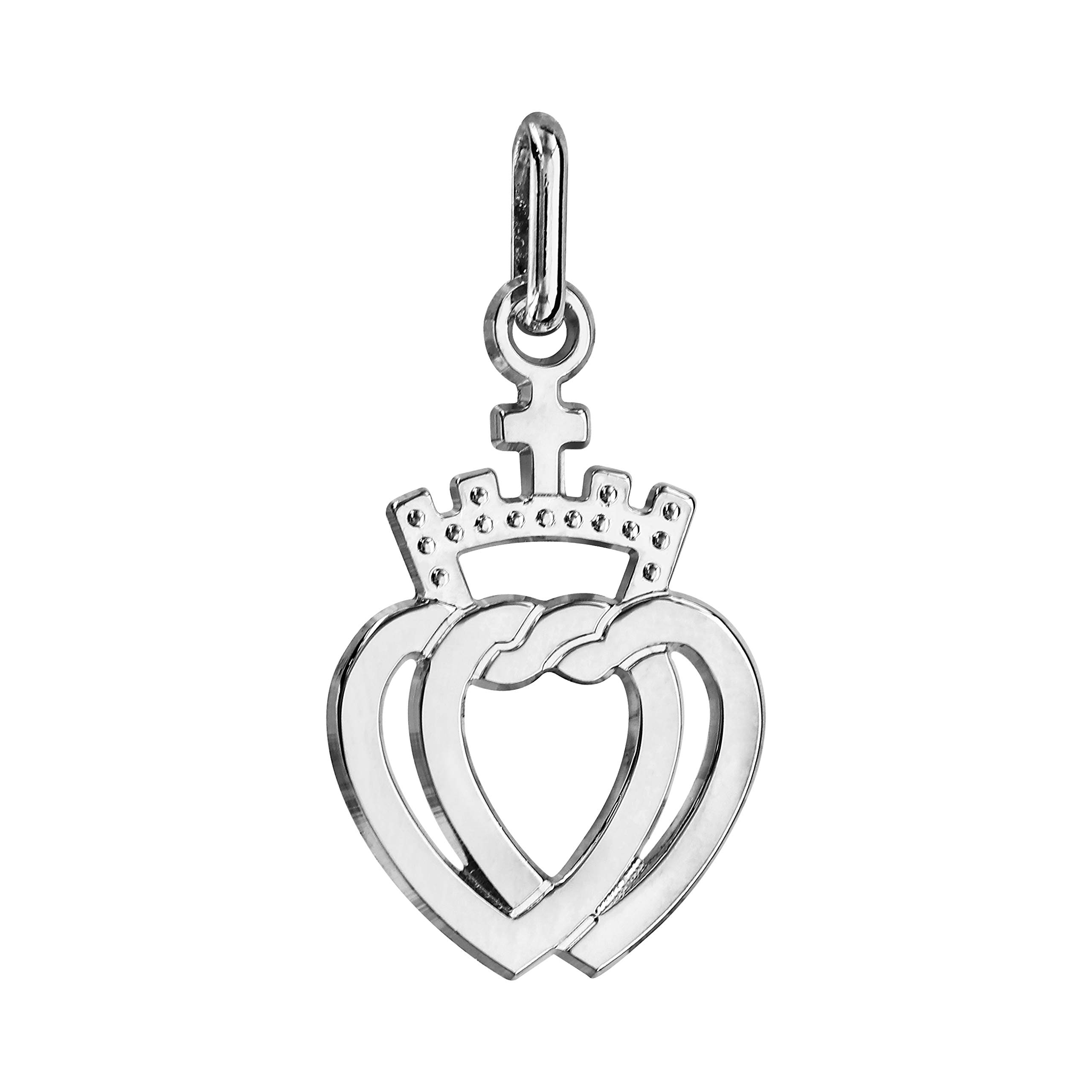 1001 Bijoux Pendentif argent rhodié (Argent 925‰ + protection Rhodium) symbole vendee + écrin (offert) + Certificat d'Authenticité Argent 925‰