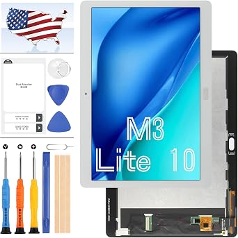 for Huawei MediaPad M3 lite 10 Screen Replacement for Huawei MediaPad M3 lite 10.1 inch Display LCD Touch Screen Digitizer Kit Bach-L09 Bach-W09 BAH-L09 Assembly Repair Parts White LCD