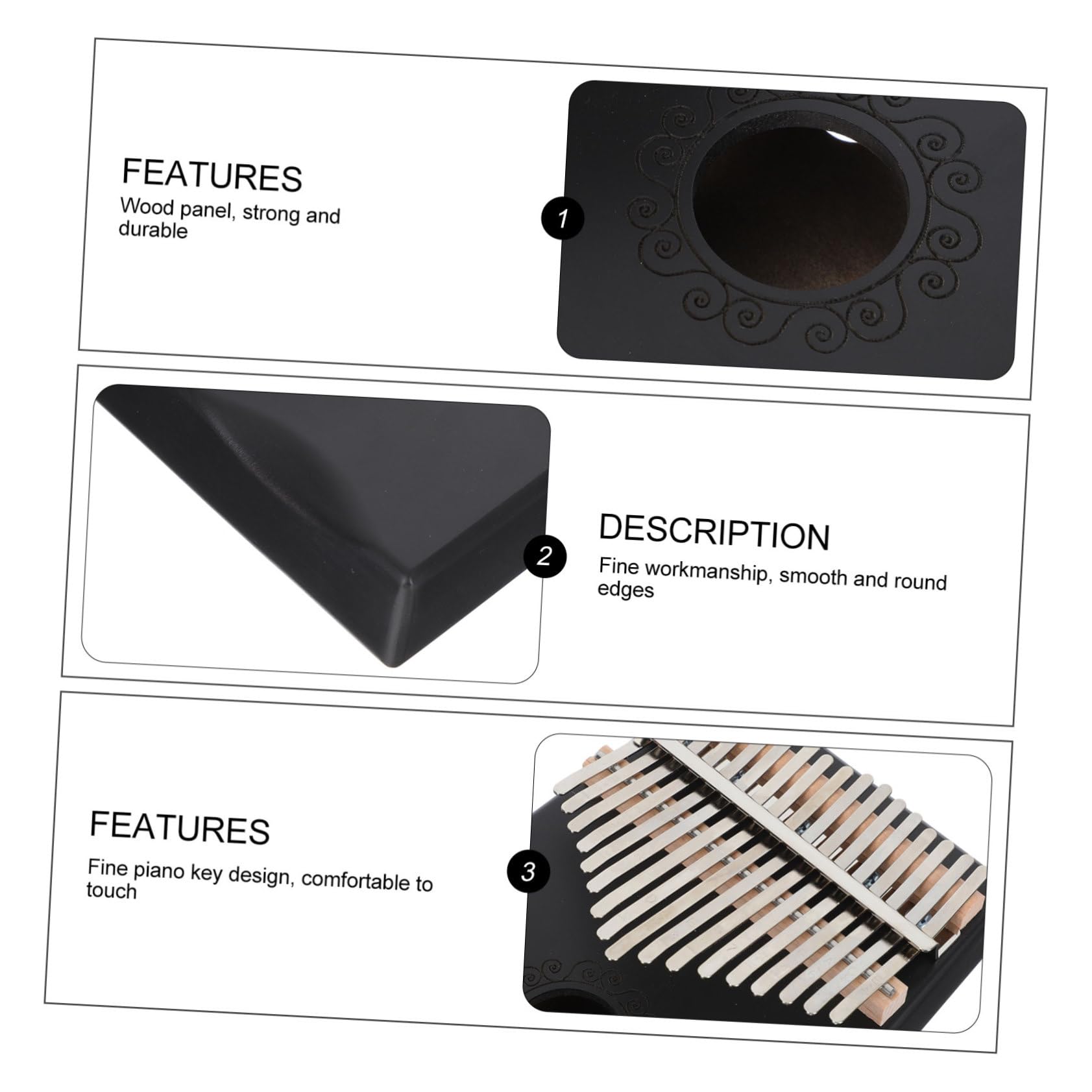 Totority Beginner's Thumb Piano Small Finger Piano Instrument 17 Keys Kalimba for Boys and Girls Adults Music Education Toy