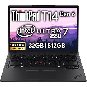 Lenovo ThinkPad T14 Gen 6 Business Laptop 14 FHD IPS Intel Ultra 7 255U 32GB DDR5 RAM 512GB