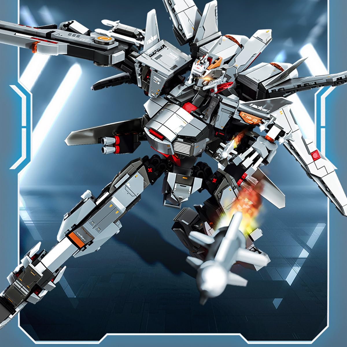 Technik Mecha Klemmbausteine Set, Actionfigur Mecha-Roboterspielzeug, 1281 Teile Mecha Bausteine MOC Konstruktionsspielzeug, Mech Bausatz Kompatible mit großen Marken