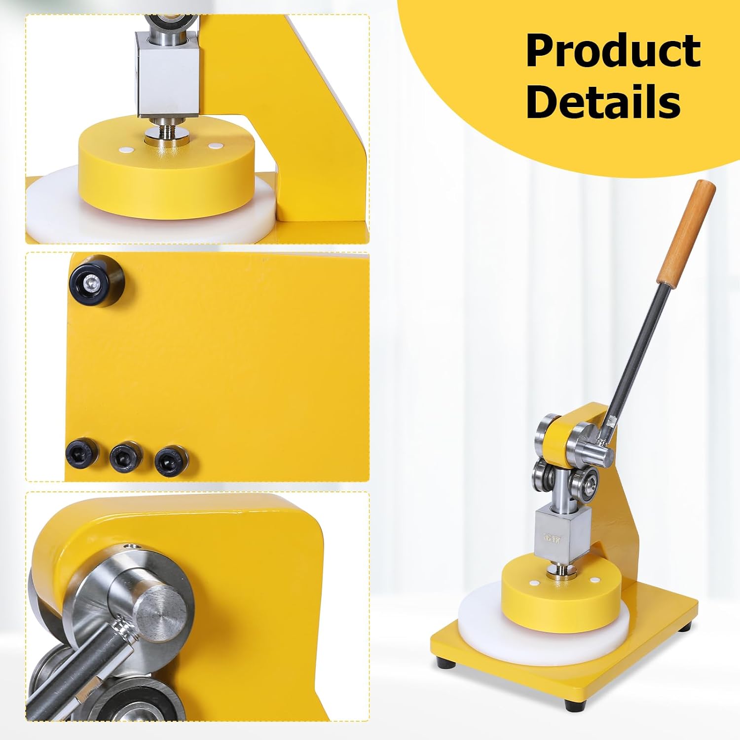Die Cutting Machine, Gram Weight Sampling Machine for Paper Fabric Leather, Hand-Operated Disc Instrument Circle Paper Cutter with 1.2T Downforce