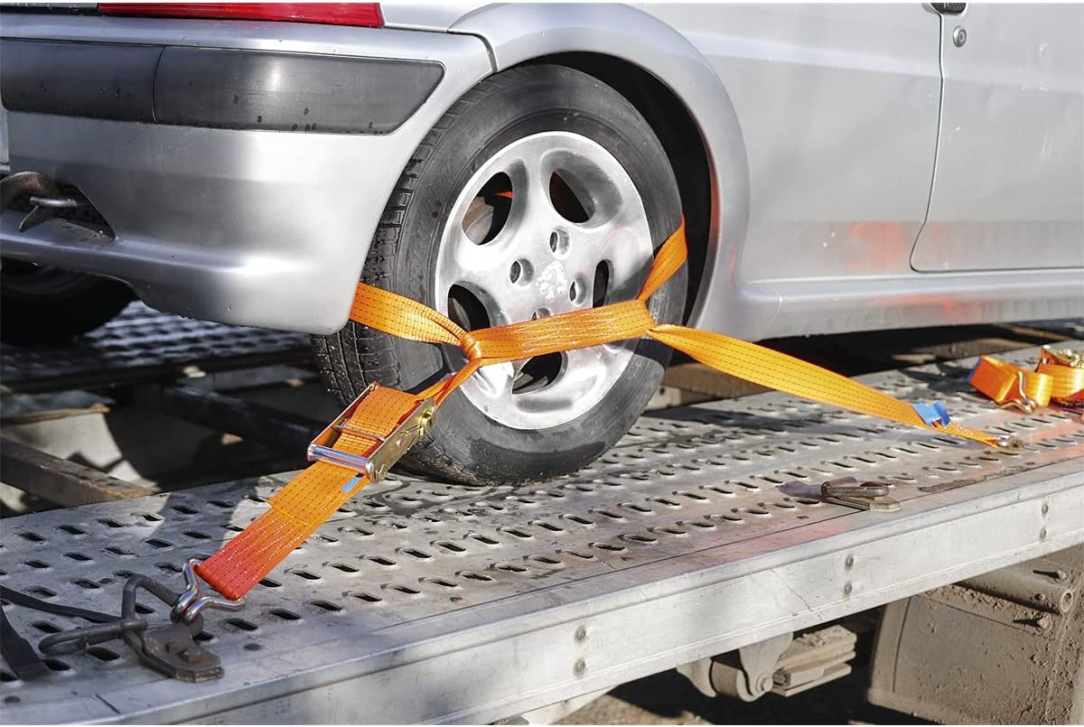 Sealey TDRWA 50mm x 3mtr Alloy Wheel Car Transporter Ratchet Tie Down 5000kg Load Test