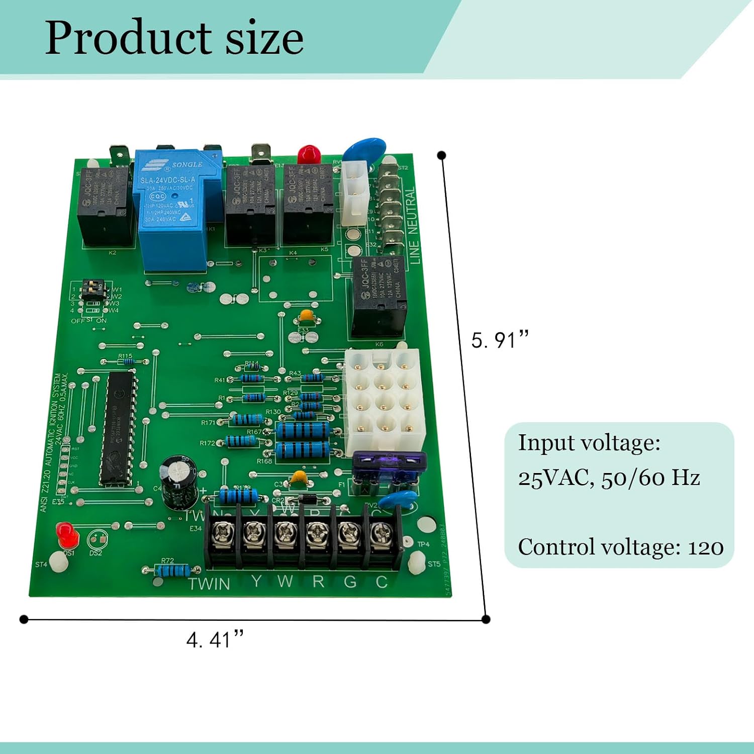 50A55-743 Furnace Control Board Replace Part PCBBF112S PCBBF123S B18099-26 | Replace Modules: 0130F00005,0130F000005S,B1809926,B1809928S,PCBBF110,PCBBF110S,PCBBF112,PCBBF 123,50A55-289,50T55-289