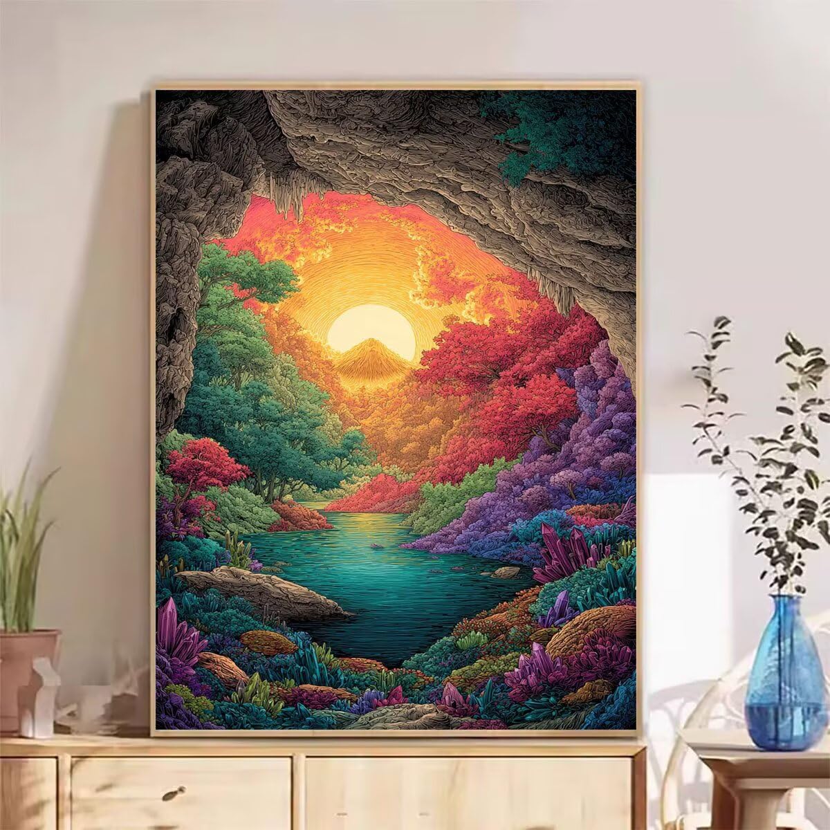 Zestawy artystyczne z diamentami dla dorosłych, zestawy do malowania diamentami z płótnem HD, DIY, klejnot, sztuka, błyszczący, kryształ górski, zestawy do haftu krzyżykowego do domu, biura, sztuka