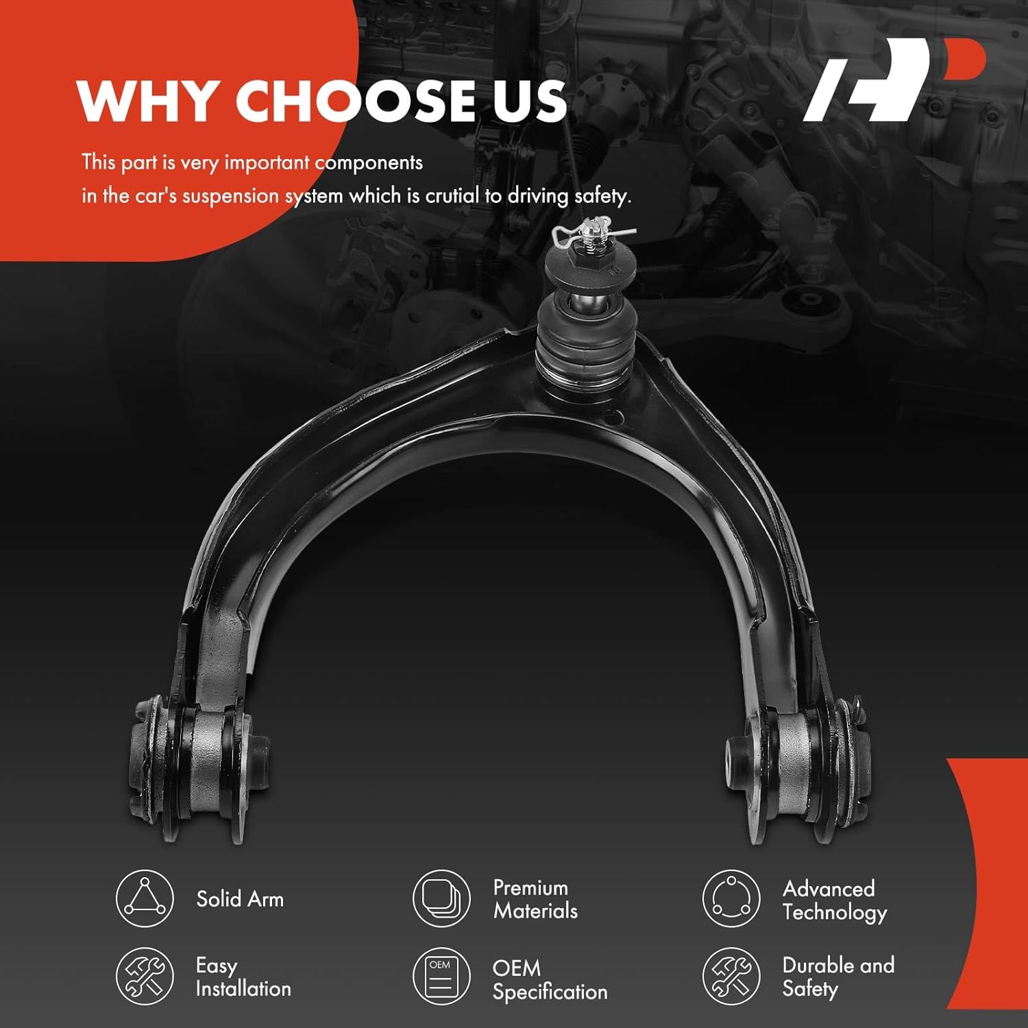 A-Premium Front Left Upper Control Arm with Ball Joint and Bushing Compatible with Lexus IS200t 2016-2016, IS250 2006-2015, IS300 2016-2018, IS350 2006-2018, IS F 2008-2014