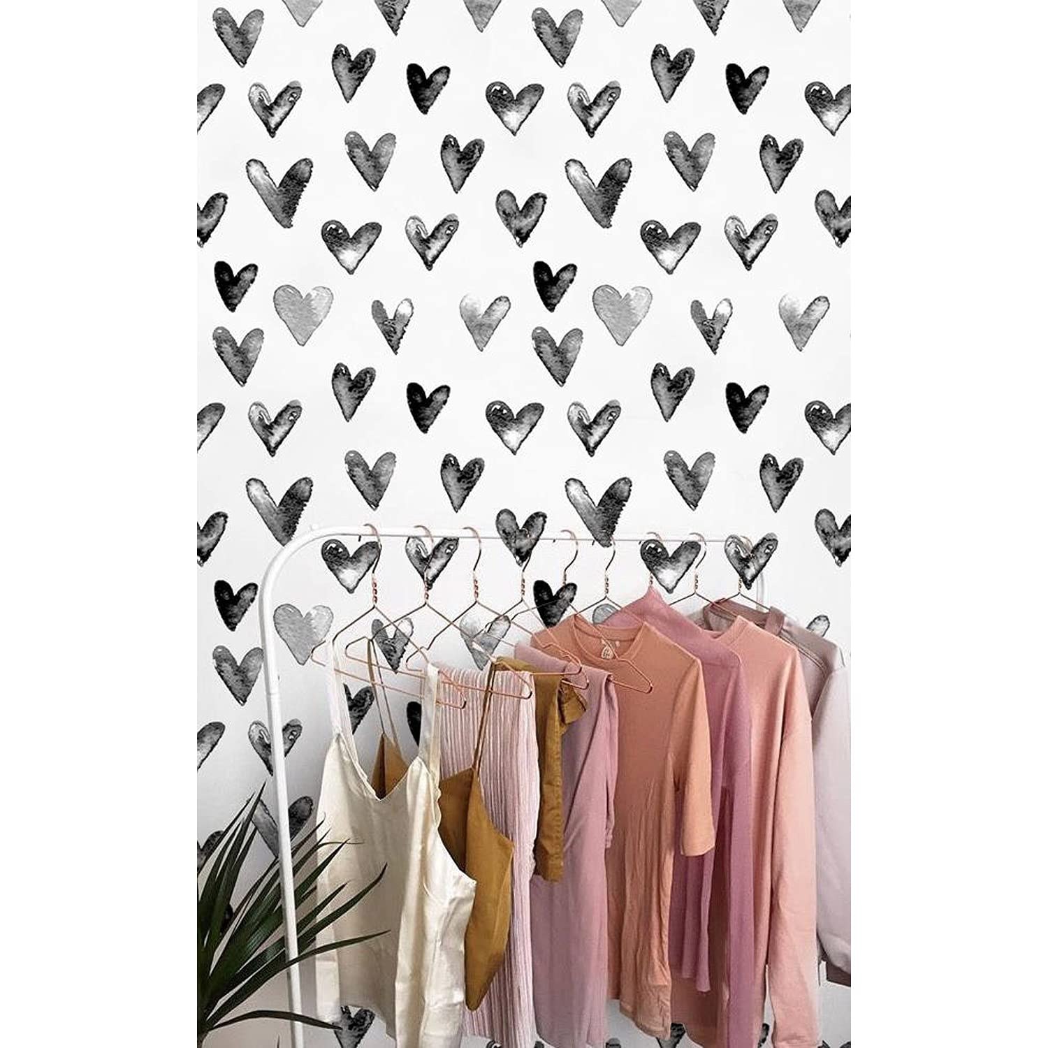 Papier peint intissé cœurs 104x70cm Coloray pour décoration murale de chambre et salon