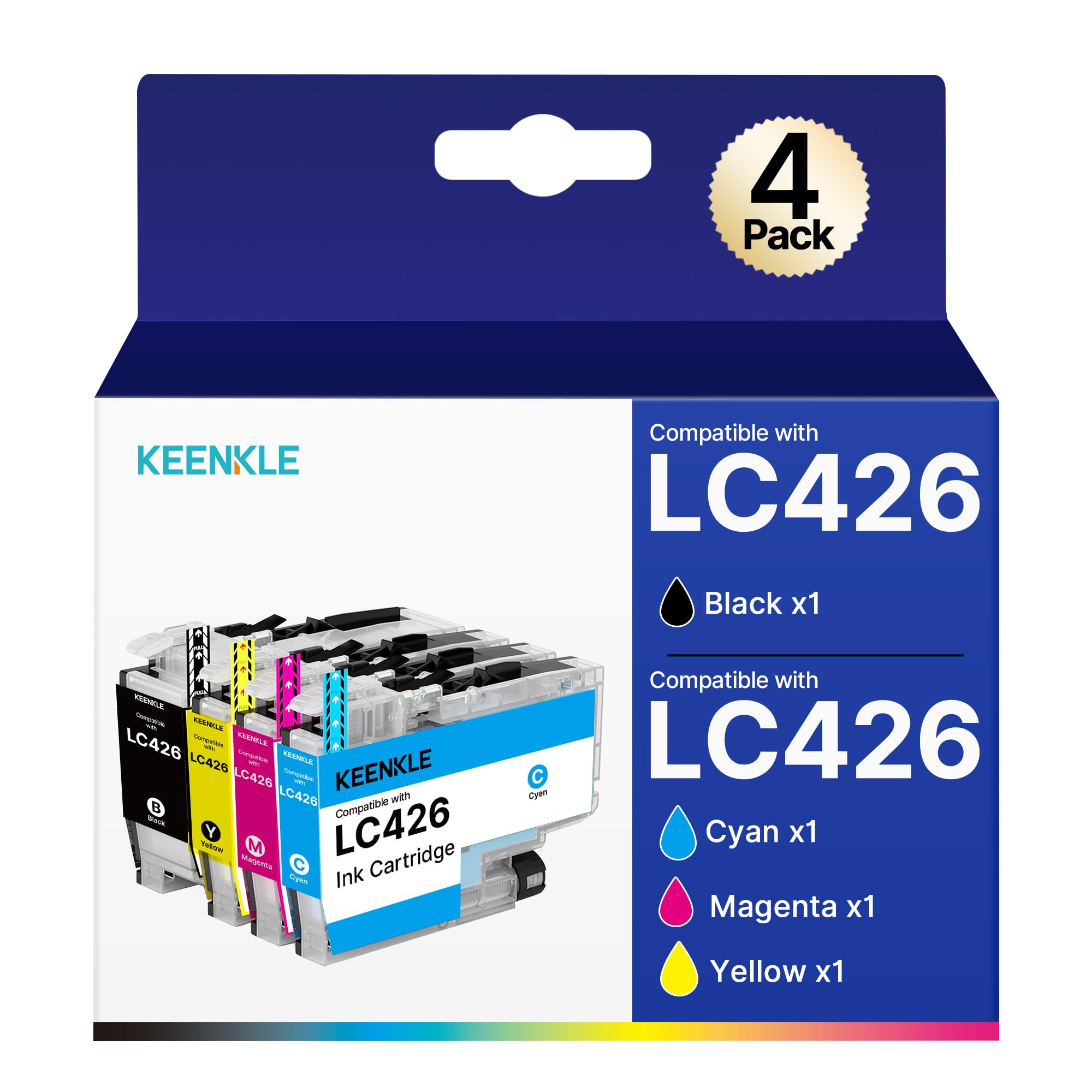 KEENKLE 62XL Kompatibel Ersatz für HP 62 Druckerpatronen 62 XL 62XL schwarz und Farbe Patronen für HP OfficeJet 250 Mobile Patronen 200 5740 5742 Envy 5540 5548 7640 5640 5646 (2er-Pack)