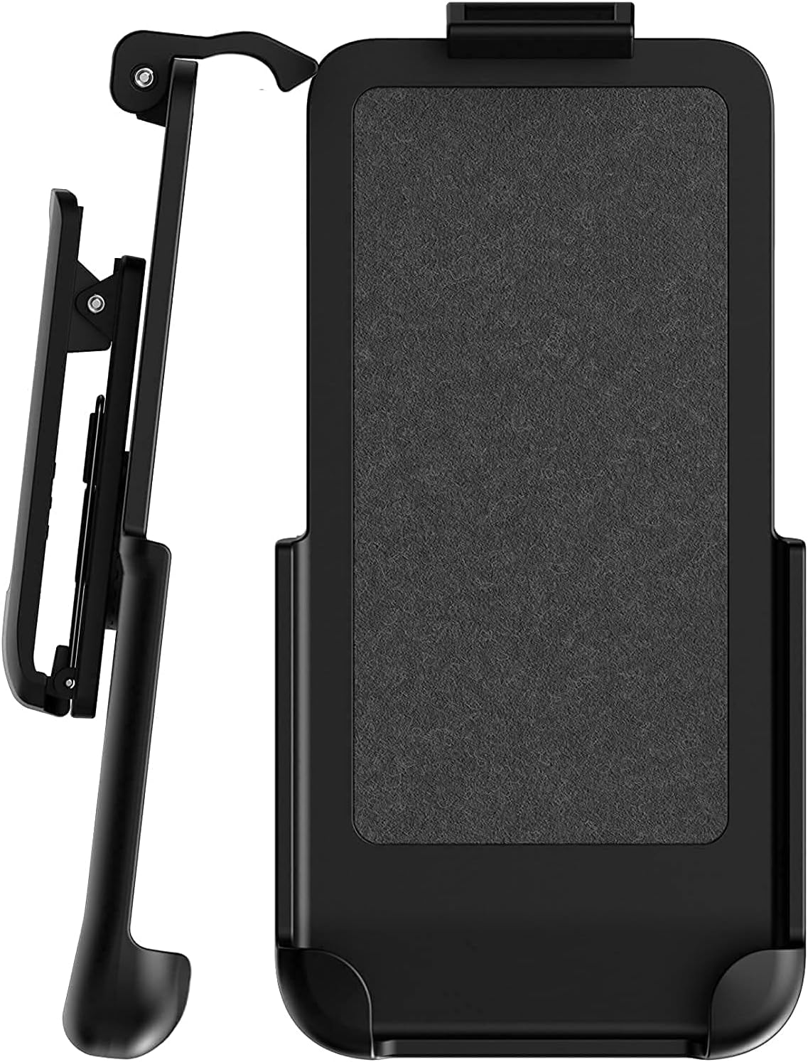 Encased Falcon Designed for Samsung Galaxy S21 FE Belt Clip Case, Full Body Protective Phone Case with Holster (Black)