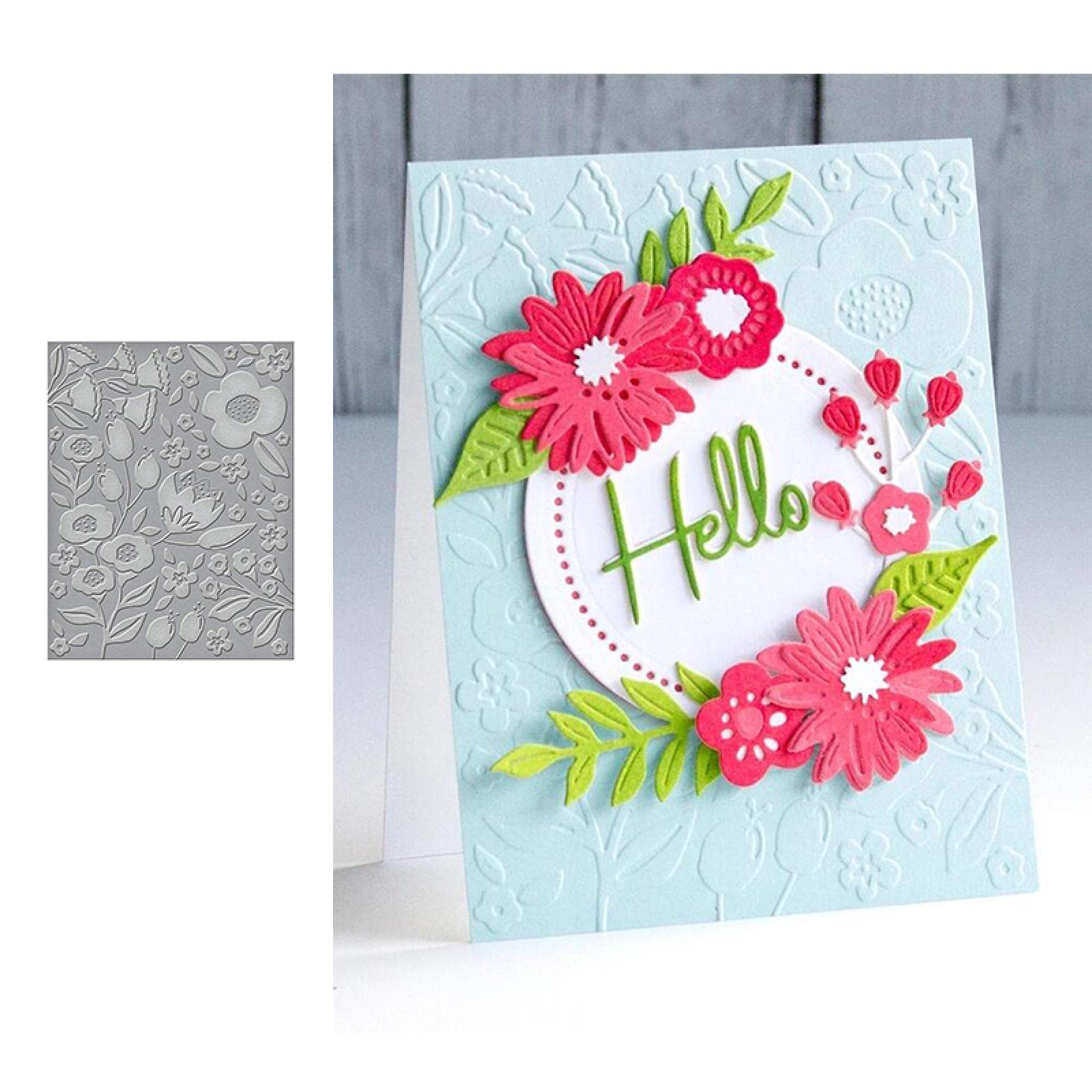 Kategoria: Szablony folderów z plastikowymi kwiata Teczka do wytłaczania, papier do rękodzieła, album do scrapbookingu, dekoracja 3D, kartka okolicznościowa, 13,9-14 x 11,1-13 cm(14.4x10.9cm)
