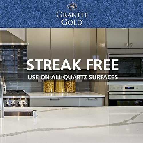 Miniatura 3 de Granite Gold Spray limpiador de cuarzo para Caesarstone, Cambria, Silestone y todas las demás superficies de cuarzo, 64 onzas líquidas y 2 x 24