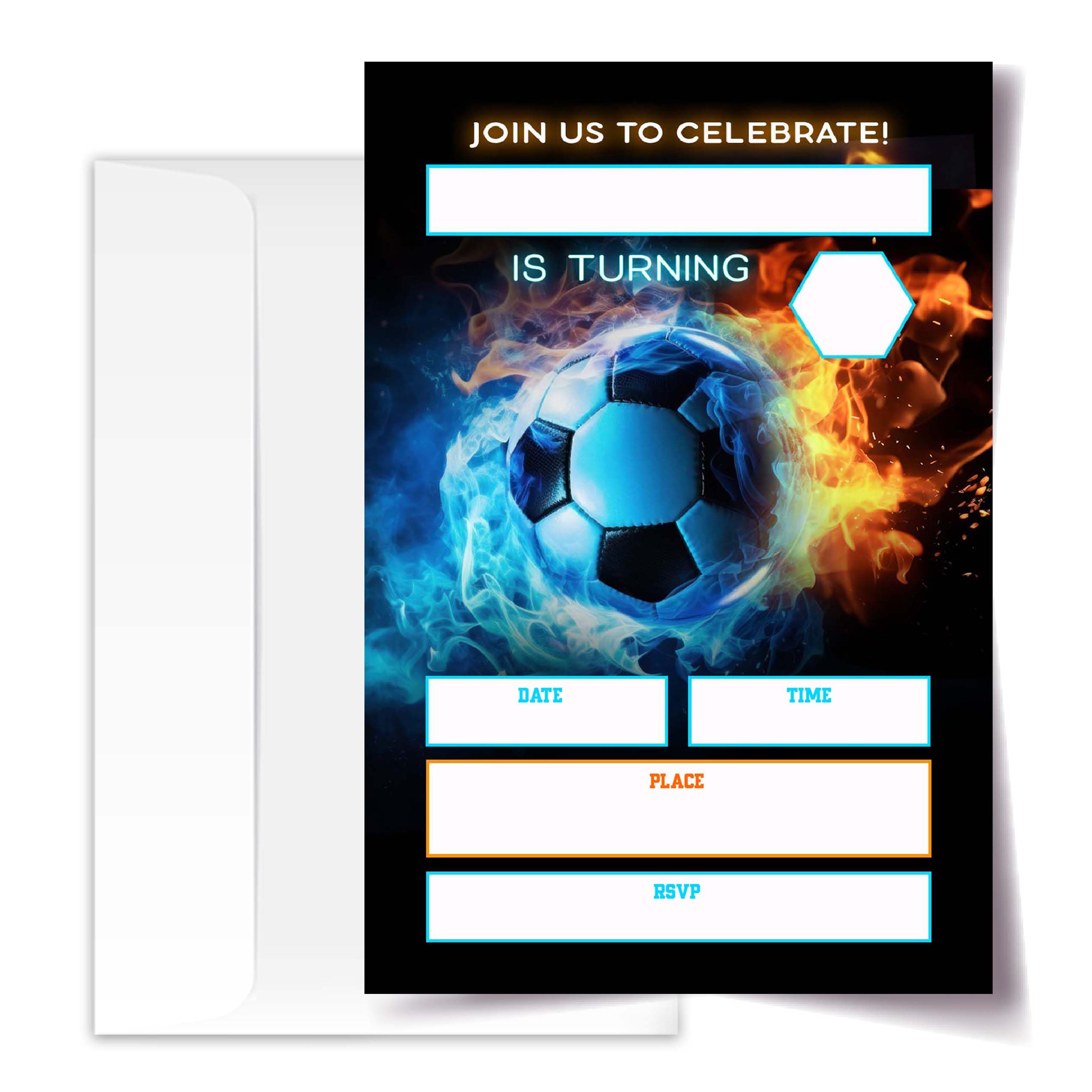 ANYEMW 4x6 Soccer Birthday Invitations, Soccer Birthday Party, Sports Party Decorations, Birthday Party Invitations For Boys Girls, Kids Birthday