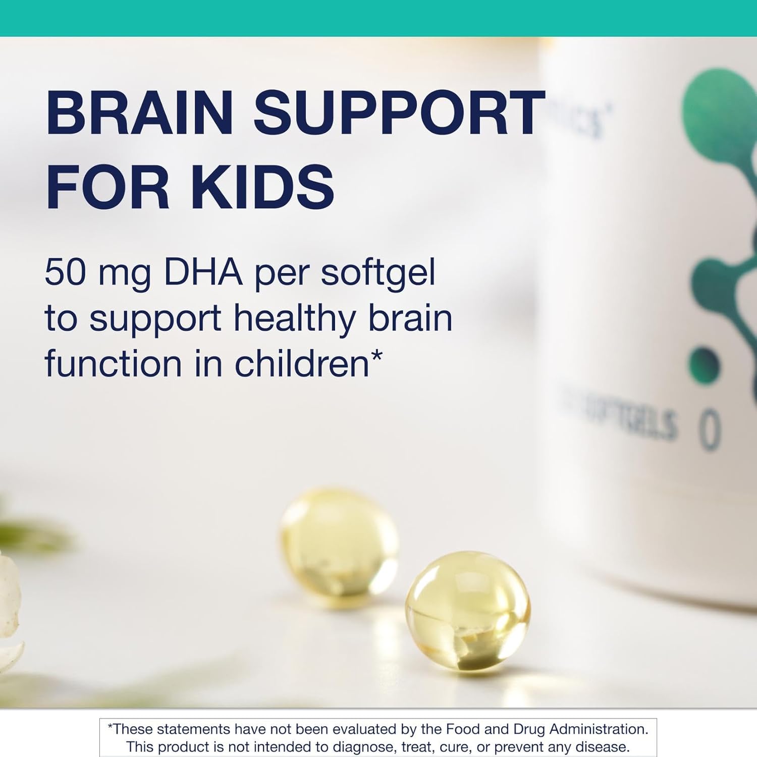 Metagenics MetaKids DHA - Children’s DHA & EPA Supplement for Brain, Eye & Immune Health* - from Calamari Oil, Natural Fruit Flavor - Easy-to-Swallow Softgels - Non-GMO, Gluten-Free - 120 Softgels