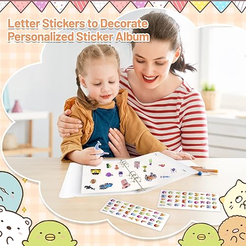 Miniatura 6 de Álbum de colección de libros de calcomanías, 40 hojas, álbum de calcomanías reutilizables para coleccionar calcomanías, carpeta de almacenamiento en