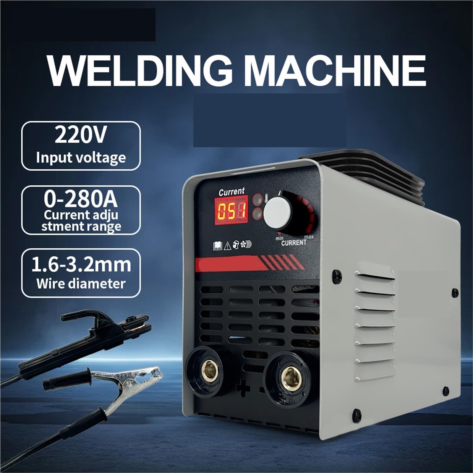 Spawarka inwertorowa Spawarka Łukowa Inwertorowa 280A, Przenośna Elektryczna 220 V MMA Z Kablami Do Lutowania Metalu, do majsterkowania