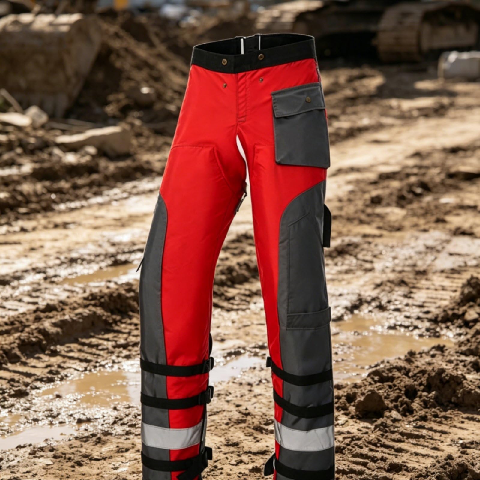 Pantaloni Antitaglio Motosega Pantaloni Protettivi Ghette da Lavoro Gambali da Taglio Apron con Strati Schermati E Elevata Visibilità in Fibre