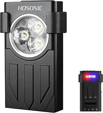E7 Mini Flashlight Rechargeable Super Bright Small LED Pocket Flat Flashlights with Clip, Magnetic, Keychain Flash Light with Red UV Light, 10 Modes, IPX5 Waterproof...