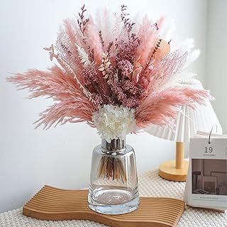 Natural Dried Pampas Grass Bouquet, Champagne Flower Arrangements, Boho ...