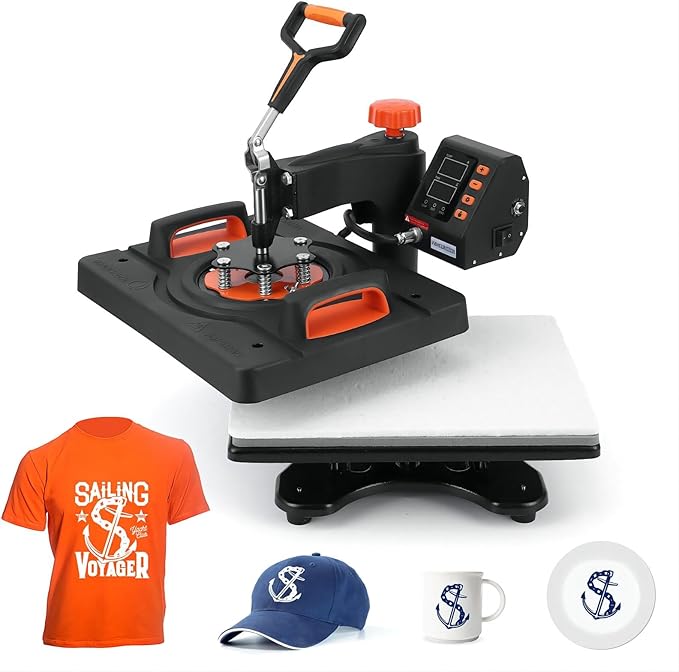 Prensa Térmica 6 en 1, 12" x 15", 0-410°F, 110V, Negro miniatura 4