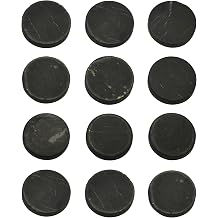 Shungite World 12 pcs Authentic Shungite Stickers Unpolished 20 mm / 0.78" Genuine Healing Energy Stone Protection Plate for Cell Phone Case Tablet Laptop Computer Noble Gemstone Protector Crystal