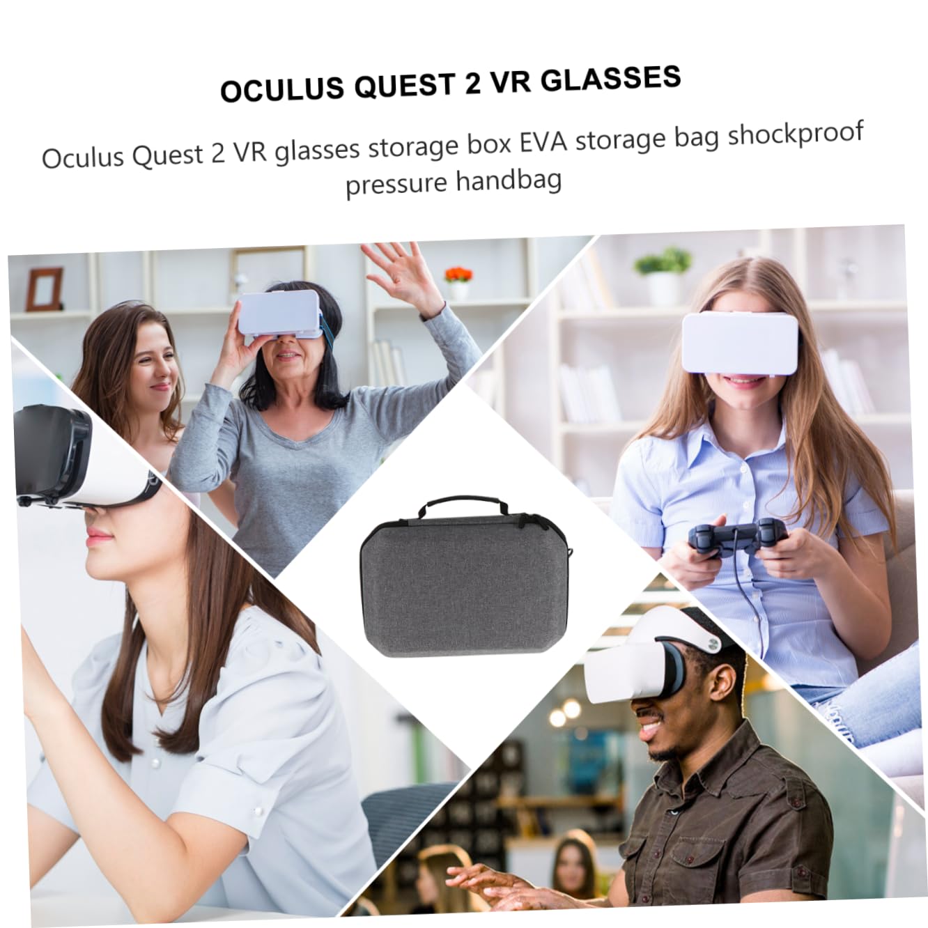 BESTonZON Caja De Almacenamiento para Gafas VR Estuche Portátil Resistente Compatible