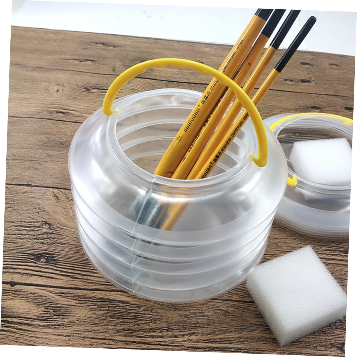 Artibetter 5sets Telescopic Wash Pen Buckets Portable Painting Brush Washers for Art Supplies and Watercolor Painting Convenient Carrying Handle Design